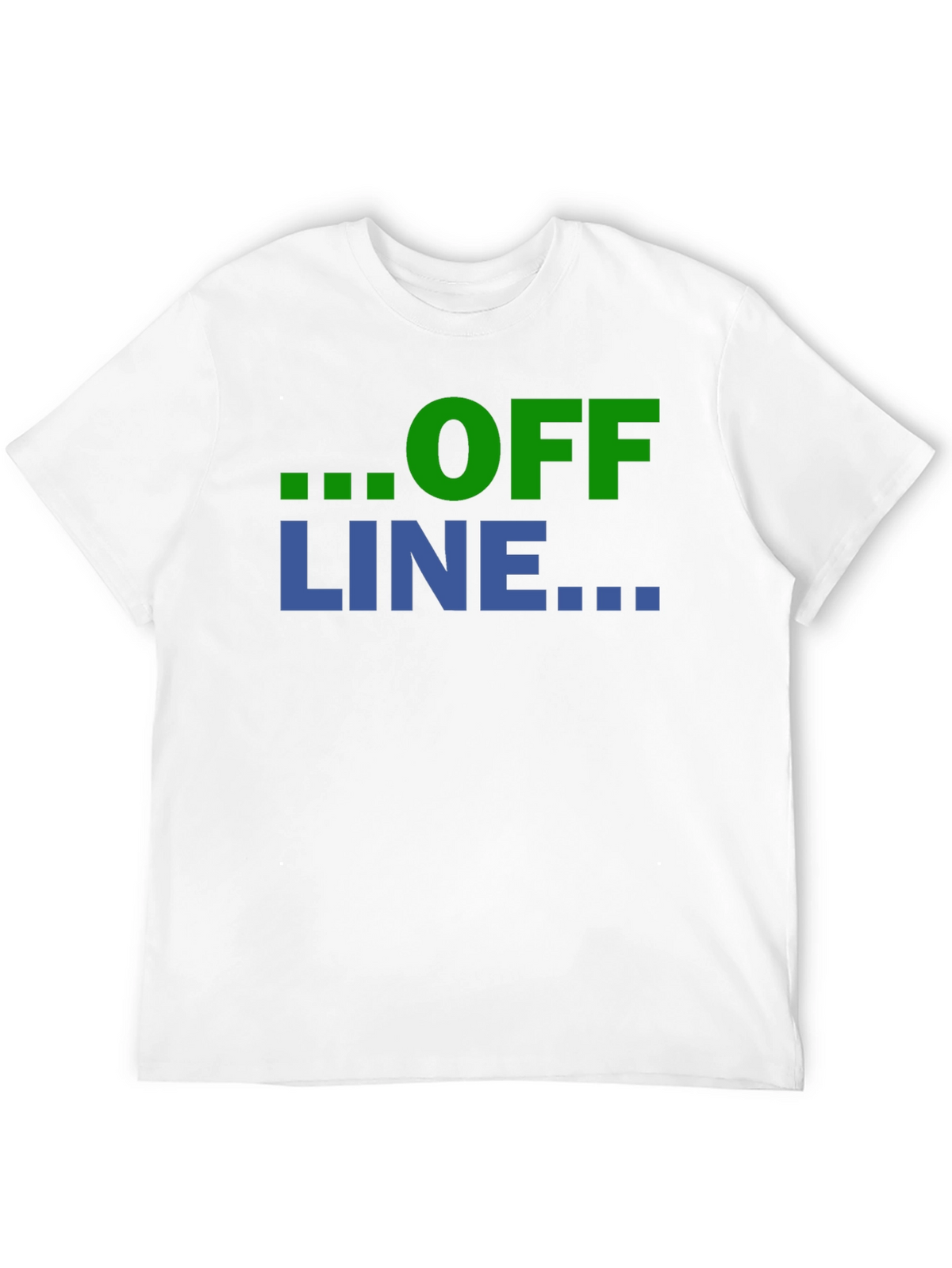 Offline Mode Graphic T-Shirt - Black Casual Tee