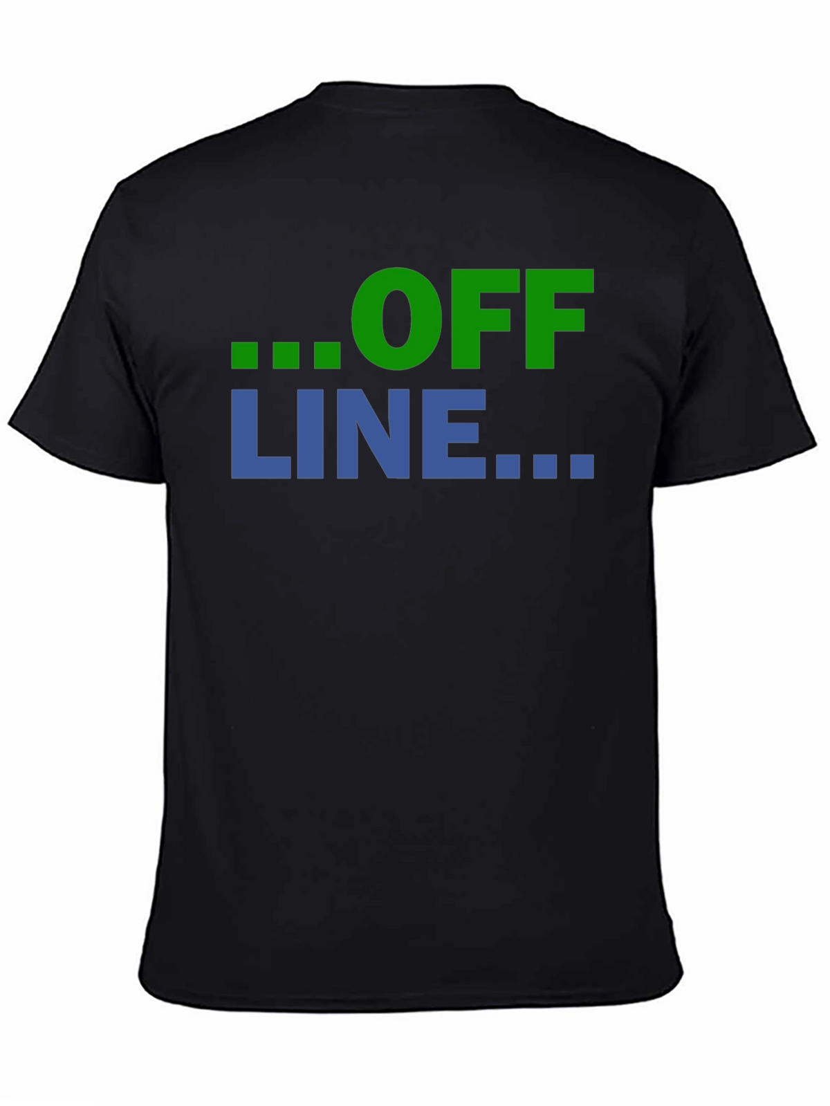 Offline Mode Graphic T-Shirt - Black Casual Tee