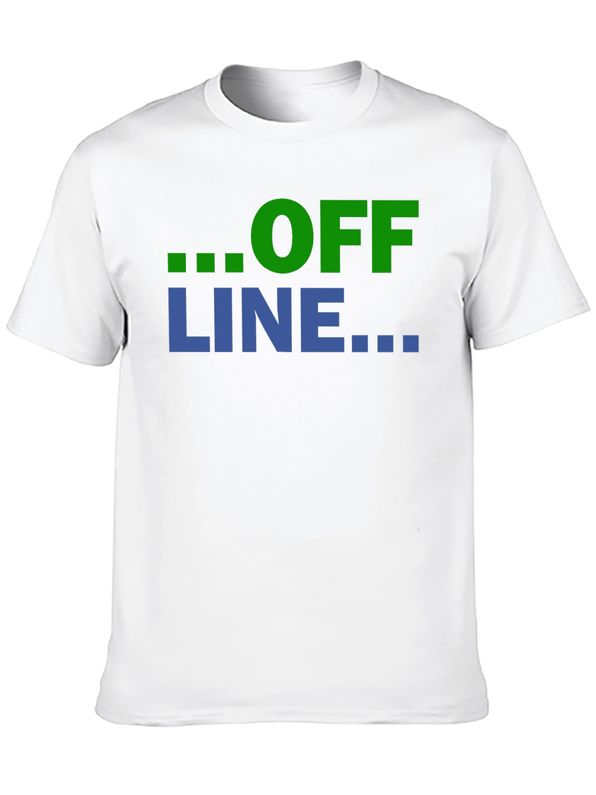 Offline Mode Graphic T-Shirt - Black Casual Tee