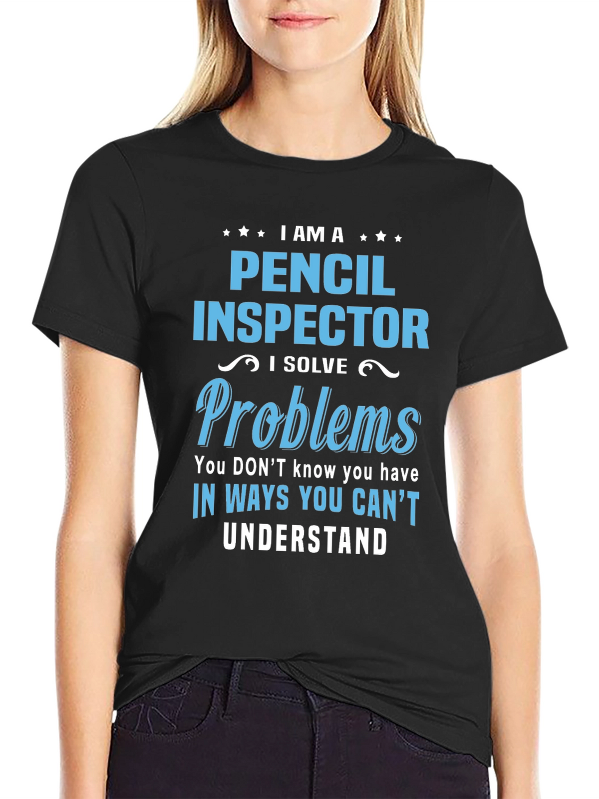Pencil Inspector T-Shirt: I Solve Problems Funny Tee