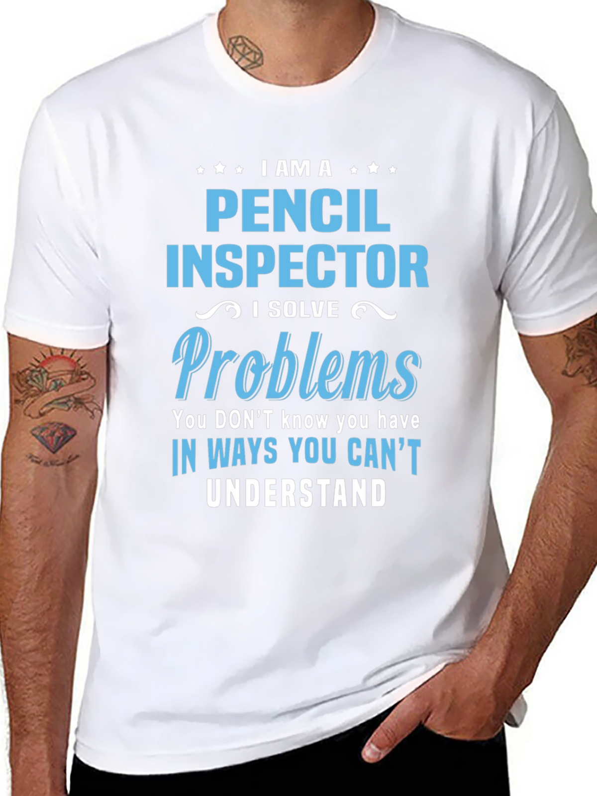Pencil Inspector T-Shirt: I Solve Problems Funny Tee