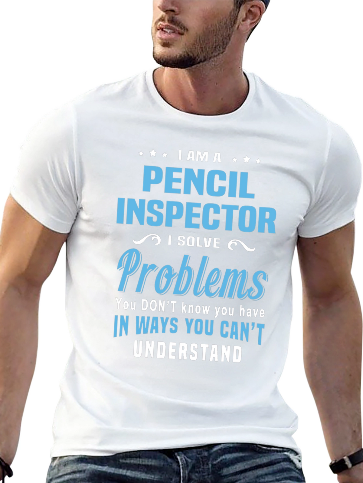 Pencil Inspector T-Shirt: I Solve Problems Funny Tee