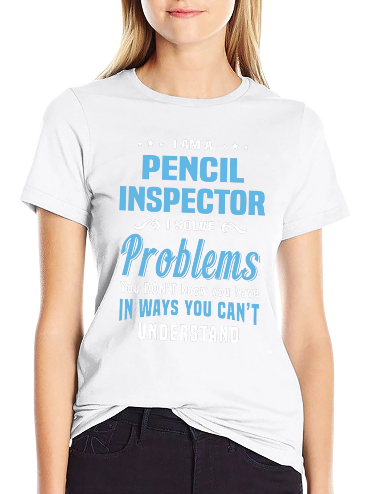 Pencil Inspector T-Shirt: I Solve Problems Funny Tee