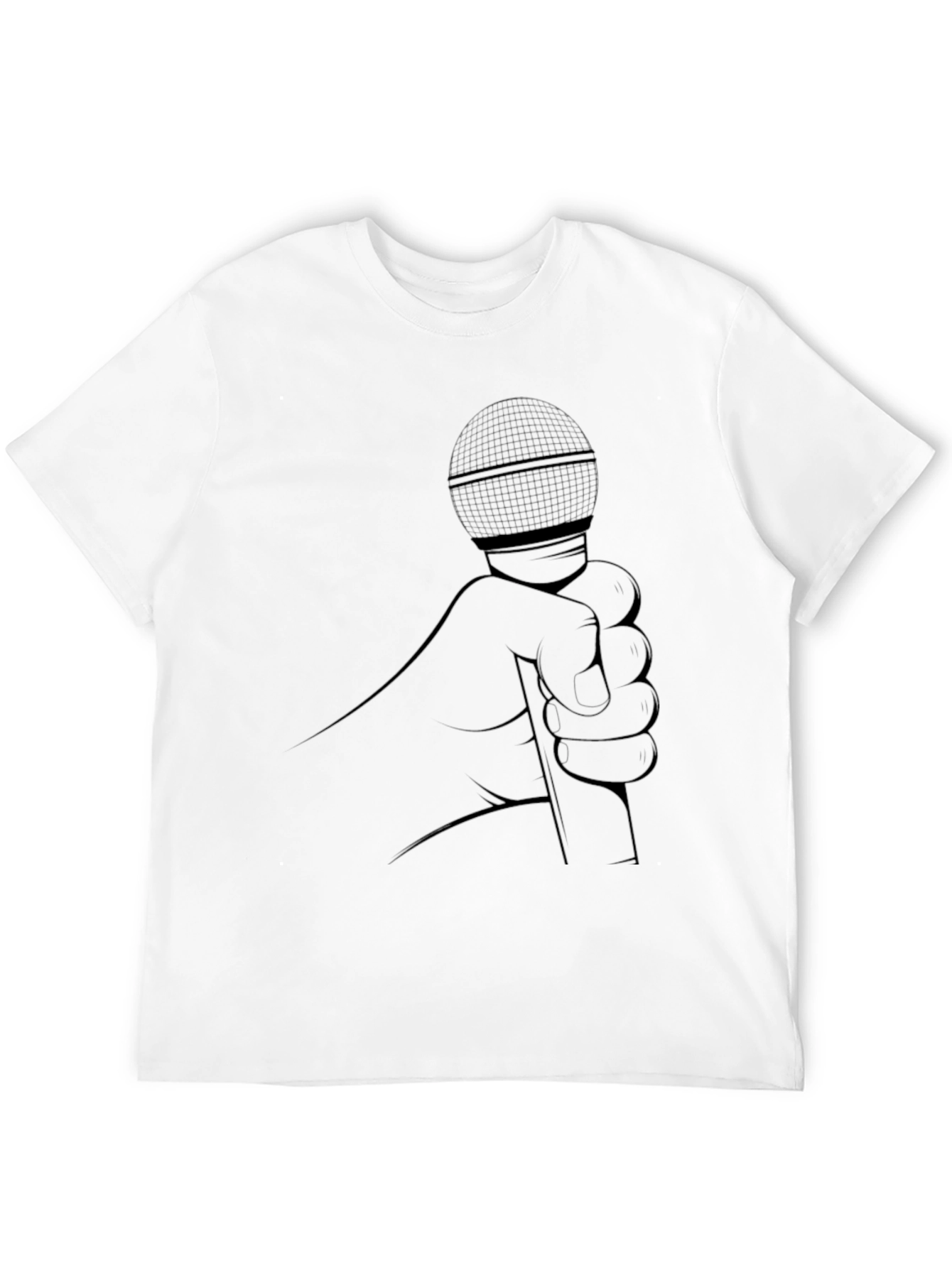 Karaoke King Black T-Shirt - Microphone Graphic
