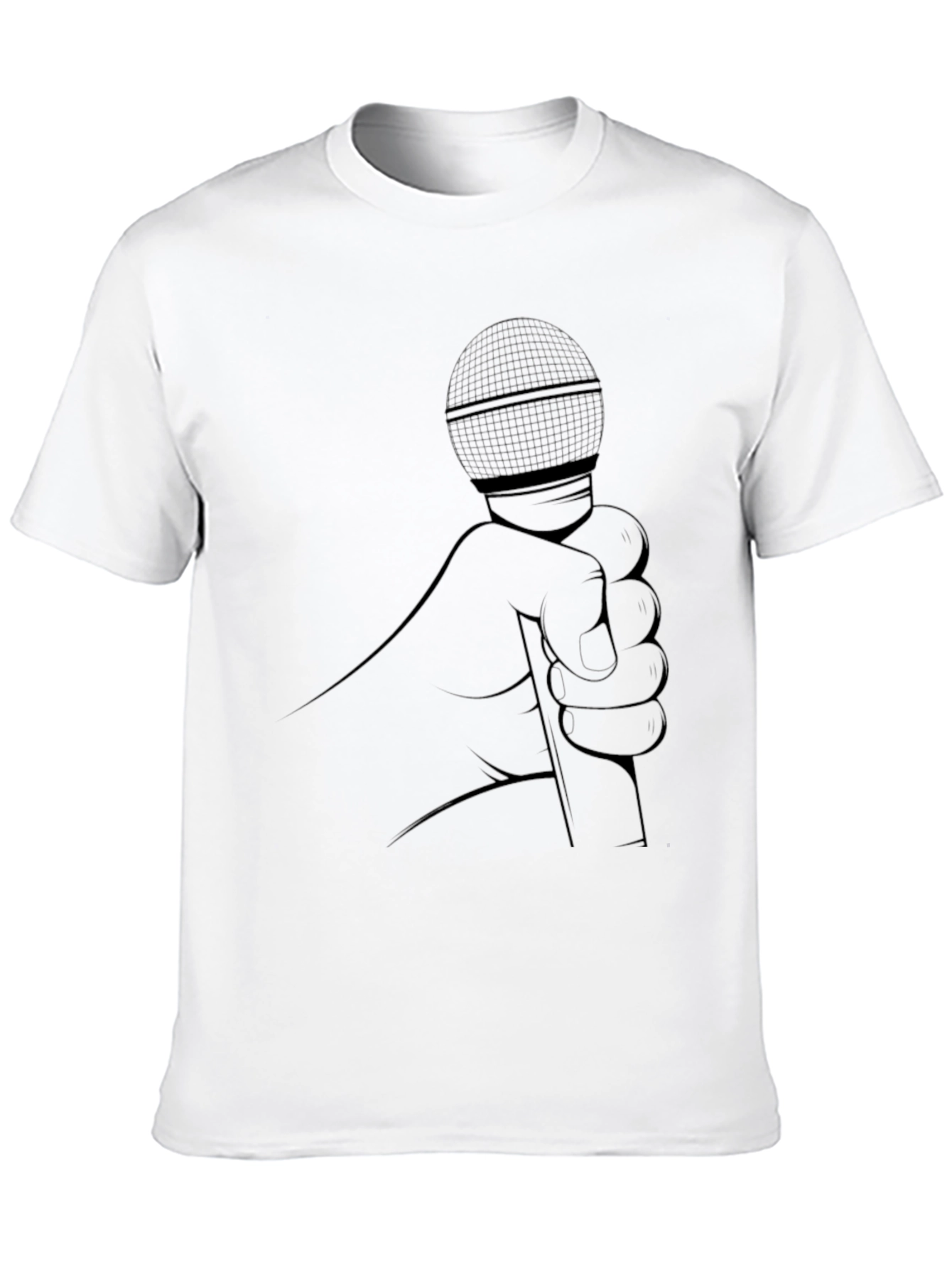 Karaoke King Black T-Shirt - Microphone Graphic