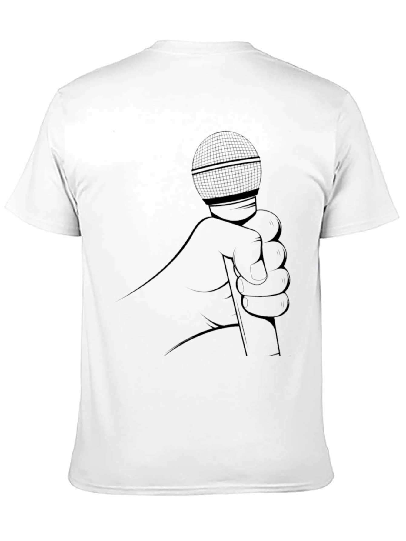 Karaoke King Black T-Shirt - Microphone Graphic
