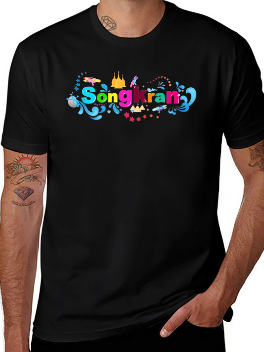Songkran Festival Black T-Shirt