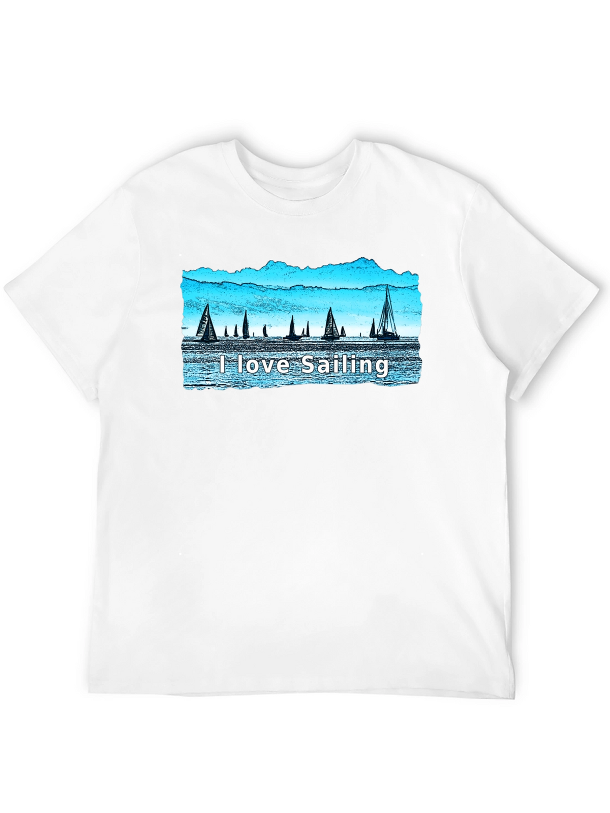 I Love Sailing T-Shirt - Sailboat Graphic Tee