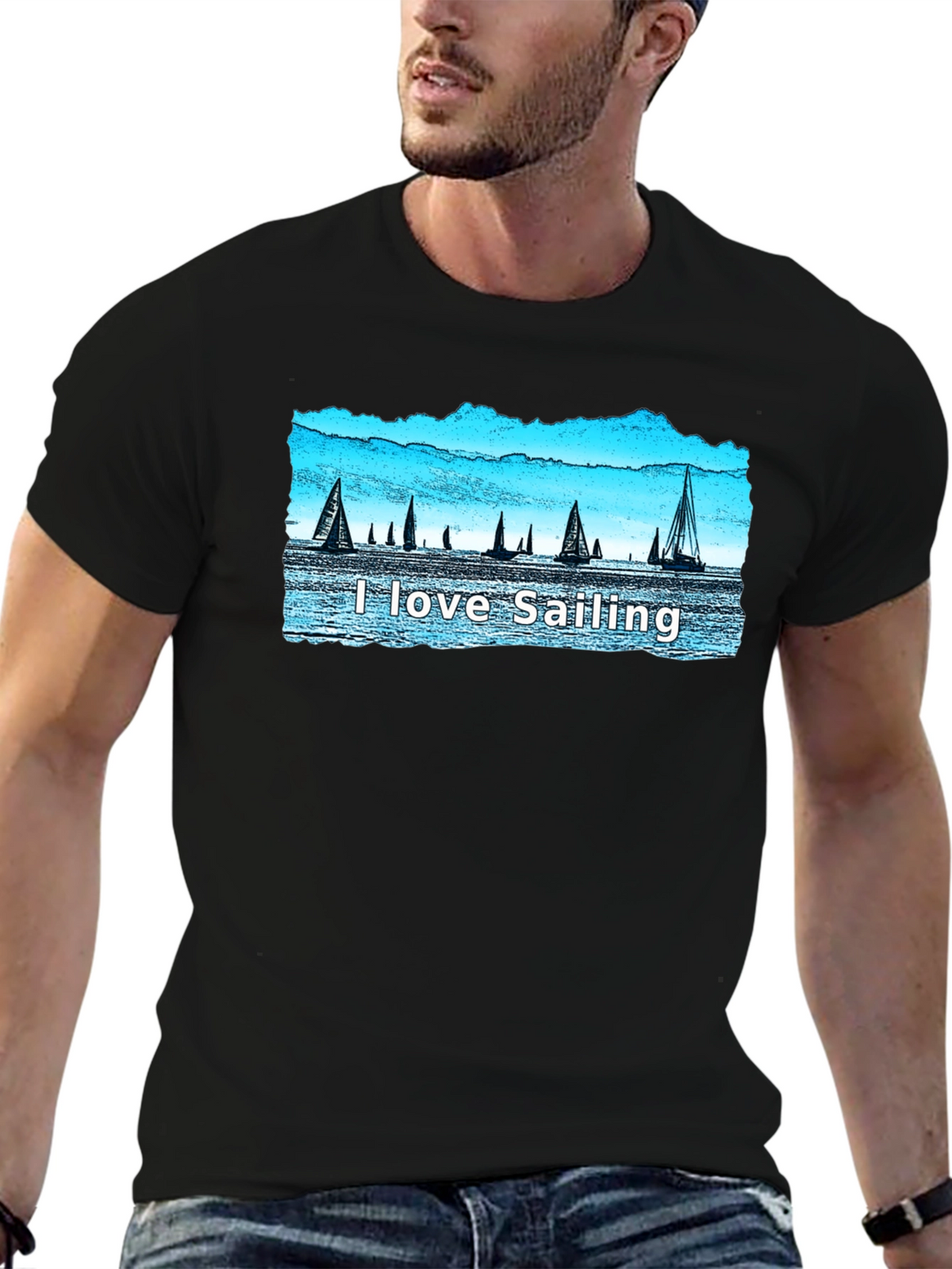 I Love Sailing T-Shirt - Sailboat Graphic Tee