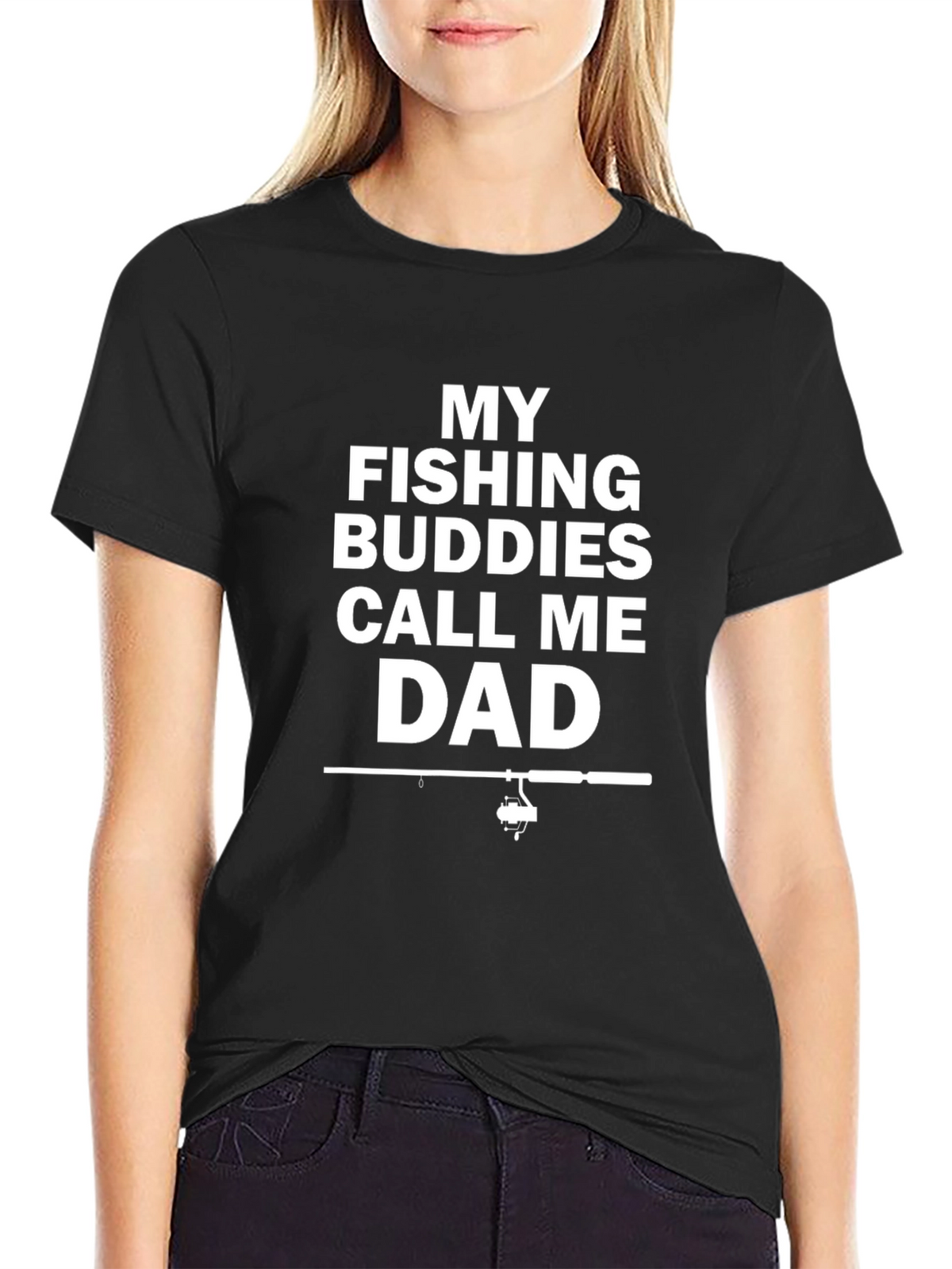 Fishing Buddies Dad T-Shirt - Black