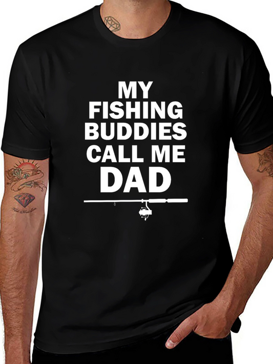 Fishing Buddies Dad T-Shirt - Black