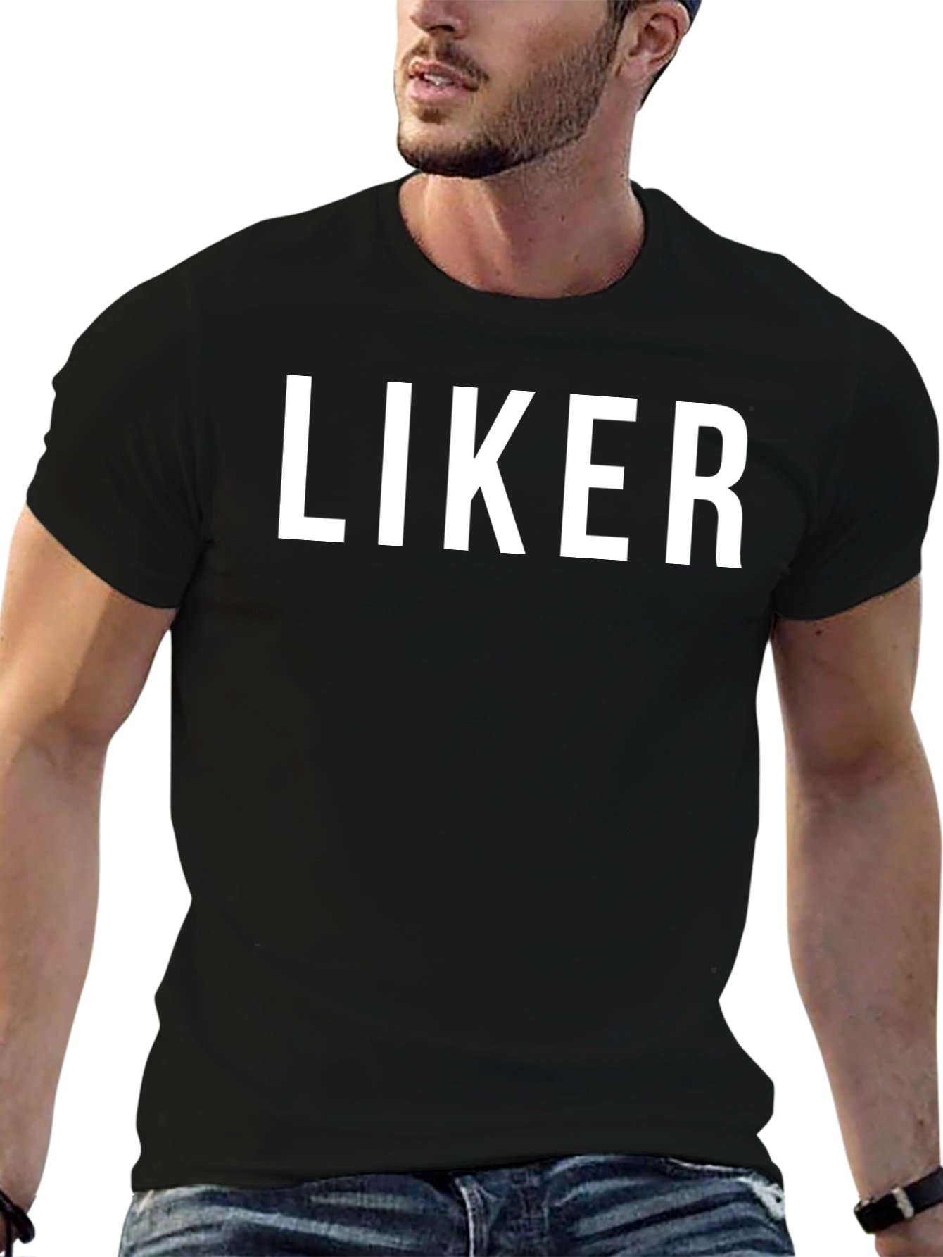 Liker Graphic Tee - Casual Black T-Shirt