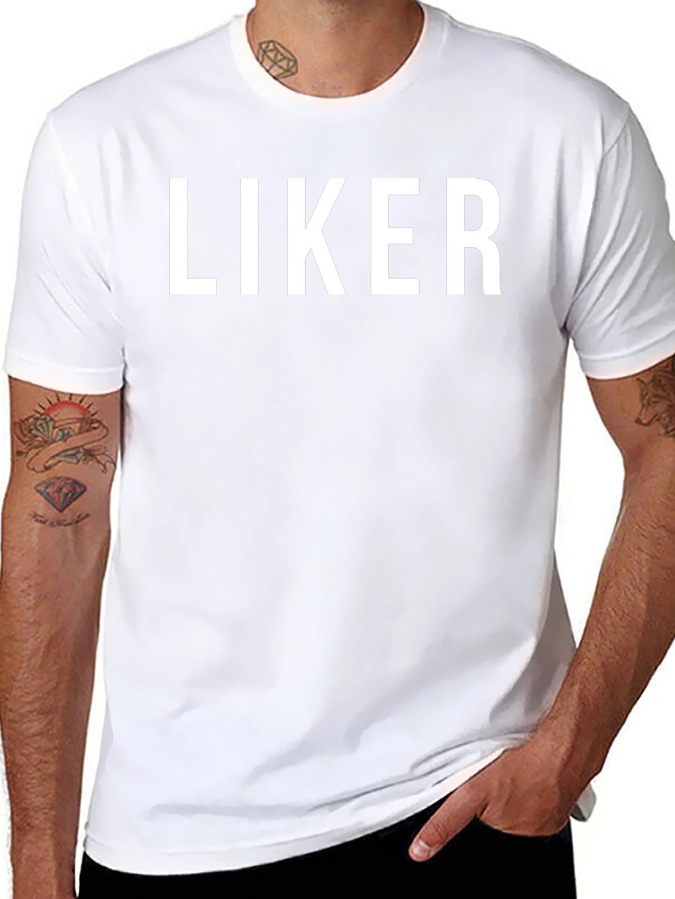 Liker Graphic Tee - Casual Black T-Shirt