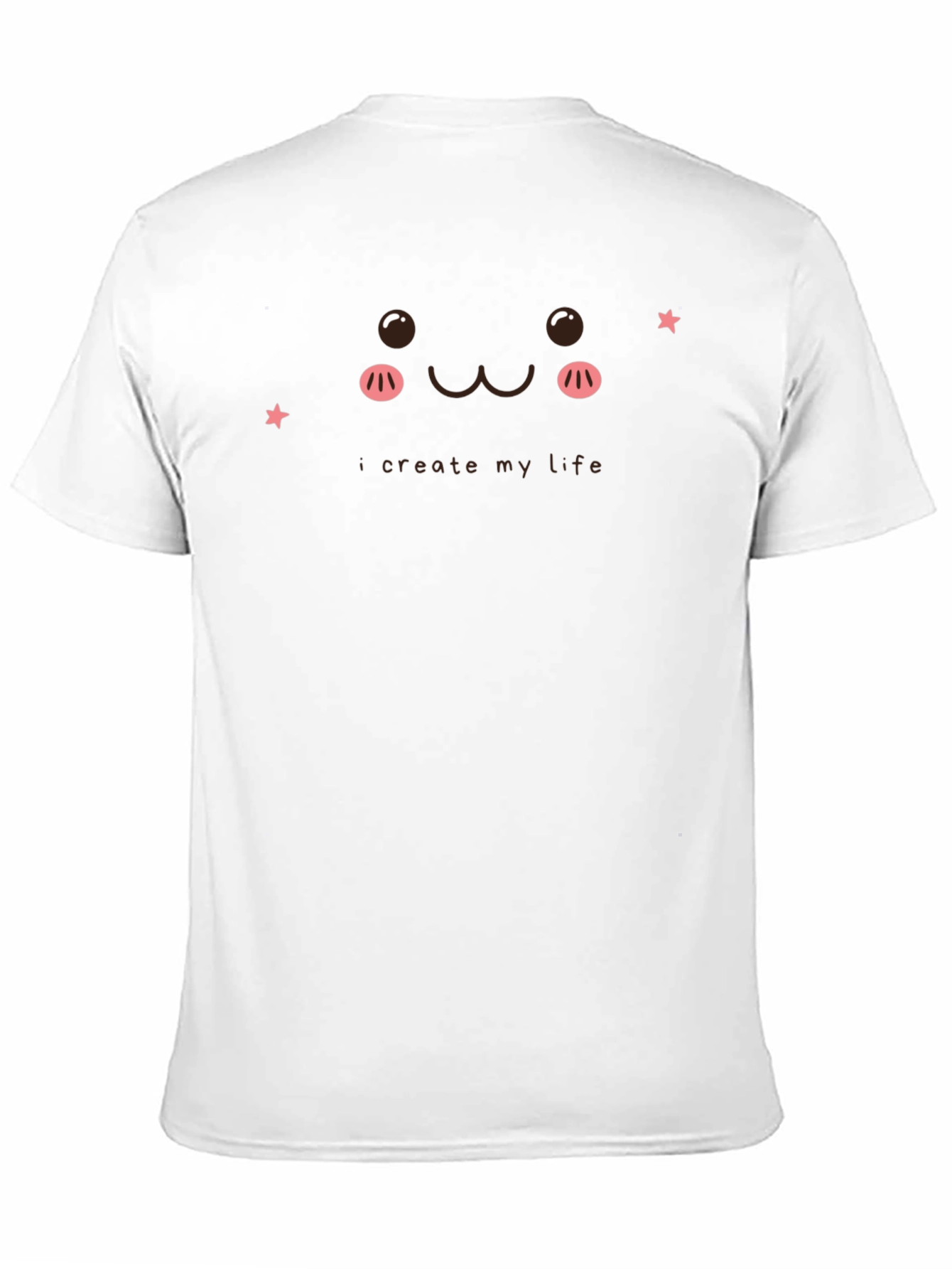 Cute Kawaii Face T-Shirt - I Create My Life