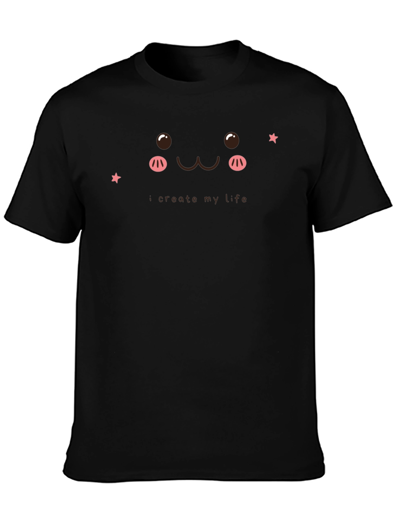 Cute Kawaii Face T-Shirt - I Create My Life