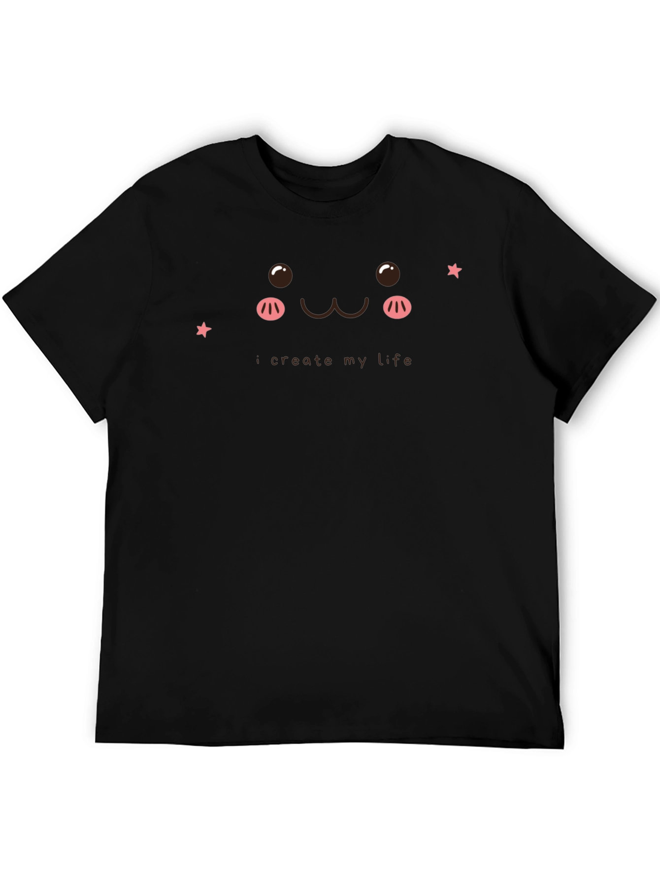 Cute Kawaii Face T-Shirt - I Create My Life