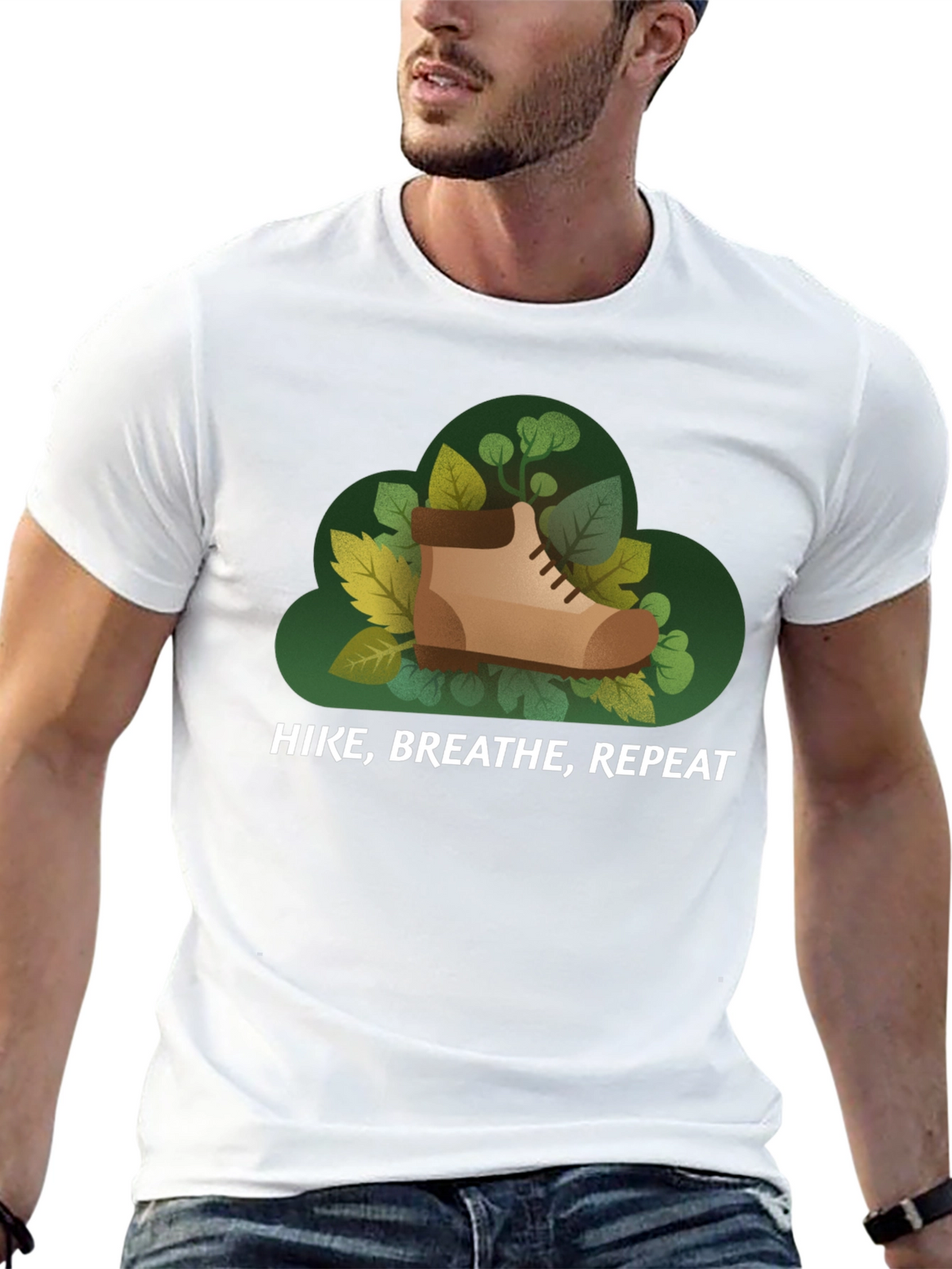 Hike Breathe Repeat Graphic Tee
