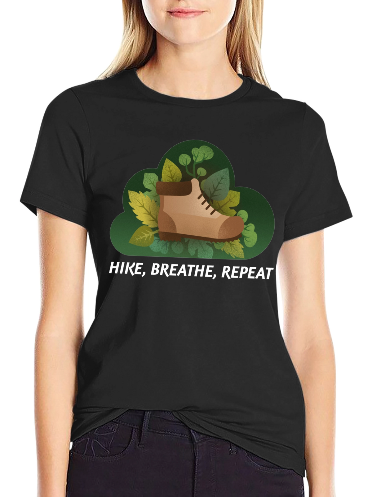 Hike Breathe Repeat Graphic Tee