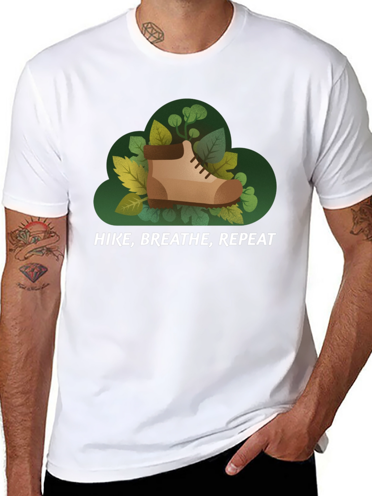 Hike Breathe Repeat Graphic Tee