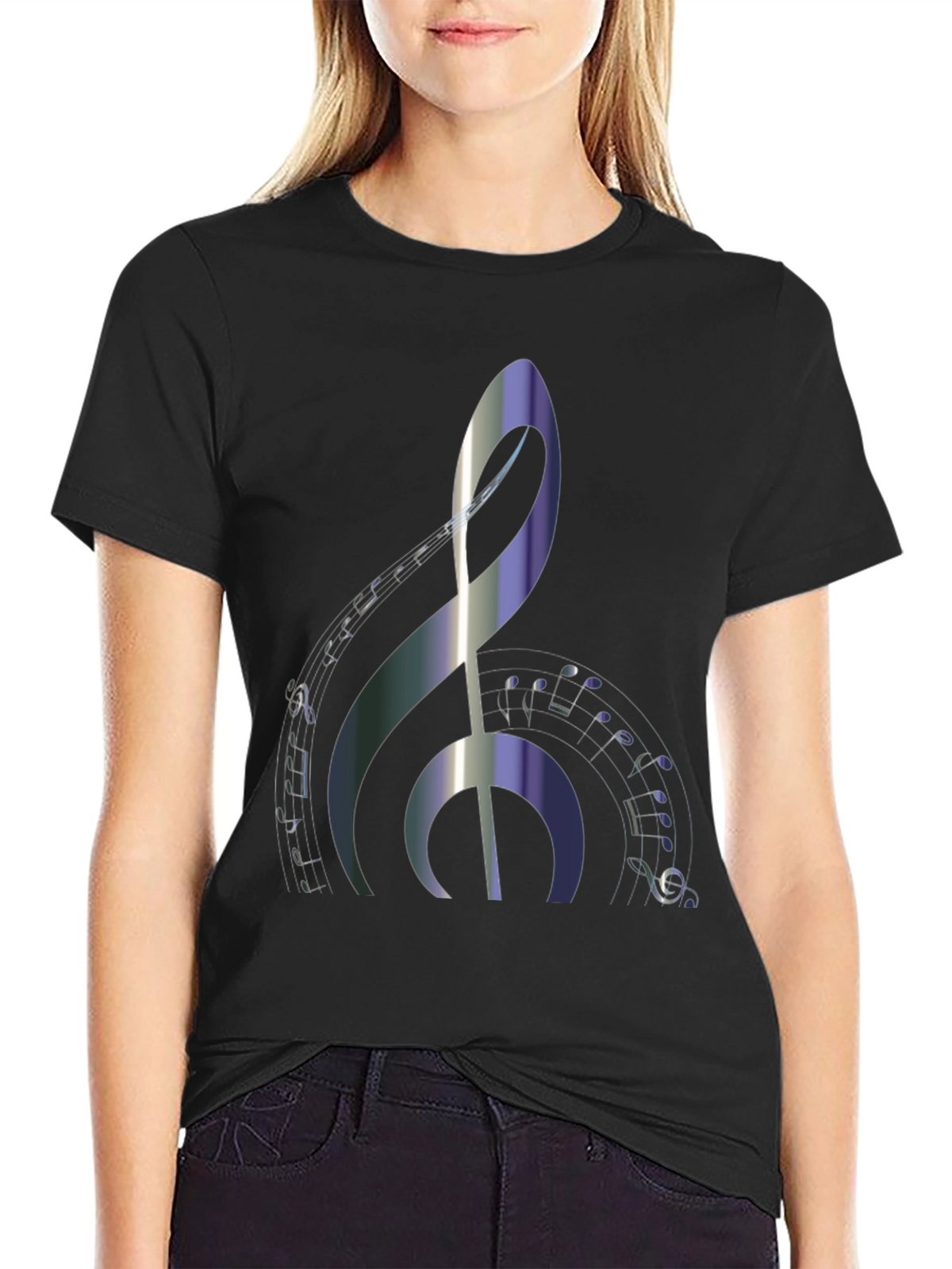 Musical Treble Clef Graphic T-Shirt