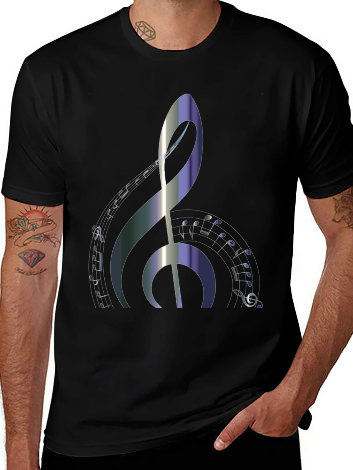 Musical Treble Clef Graphic T-Shirt