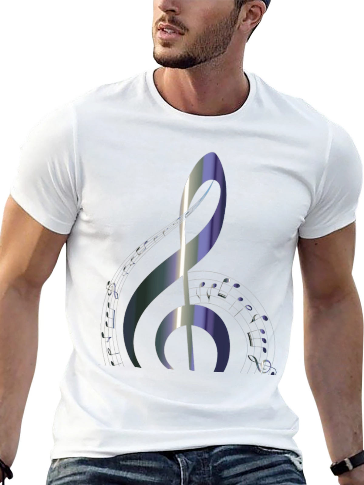 Musical Treble Clef Graphic T-Shirt