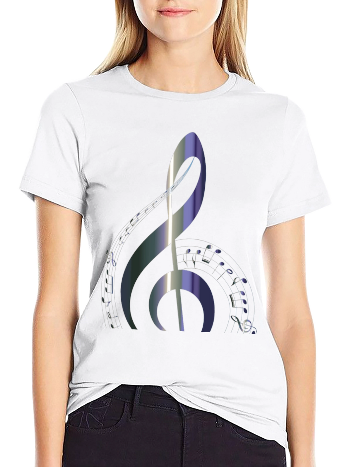 Musical Treble Clef Graphic T-Shirt