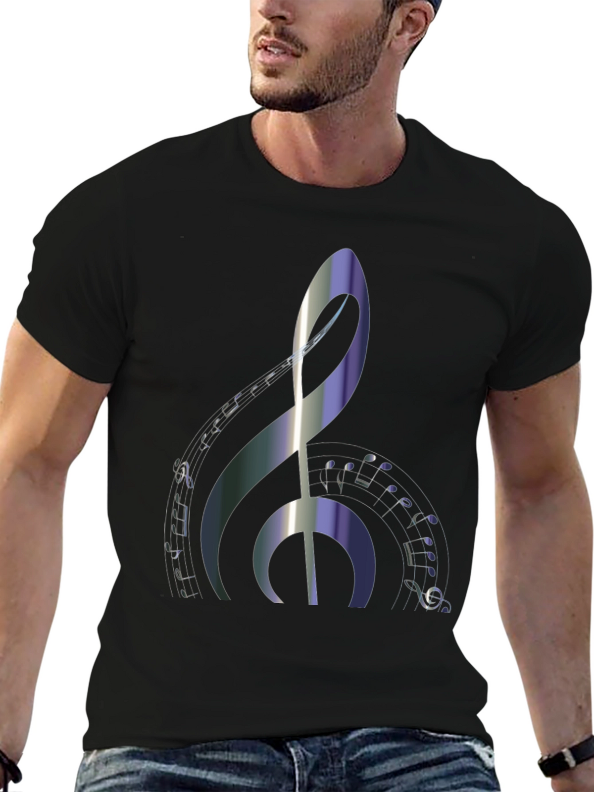 Musical Treble Clef Graphic T-Shirt