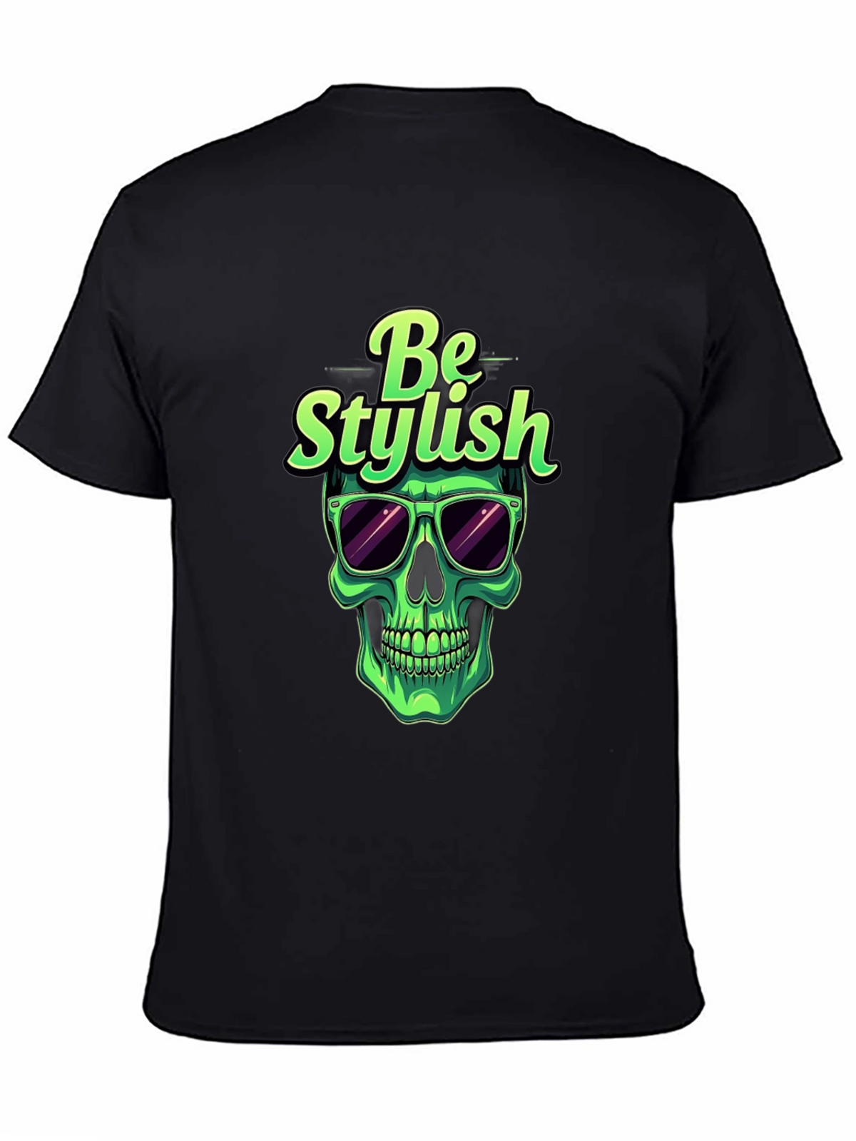 Stylish Skull Graphic Tee - Mens Black T-Shirt