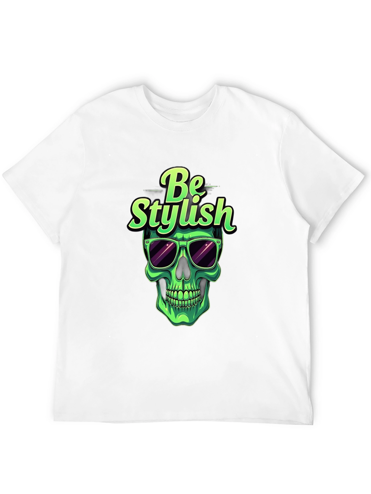 Stylish Skull Graphic Tee - Mens Black T-Shirt