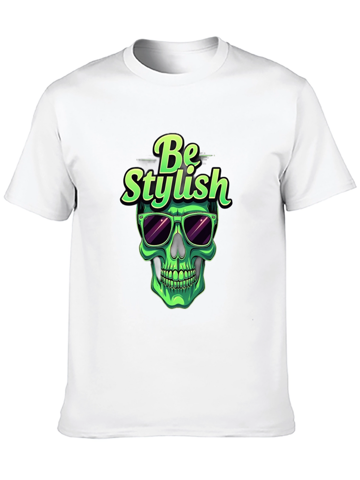 Stylish Skull Graphic Tee - Mens Black T-Shirt
