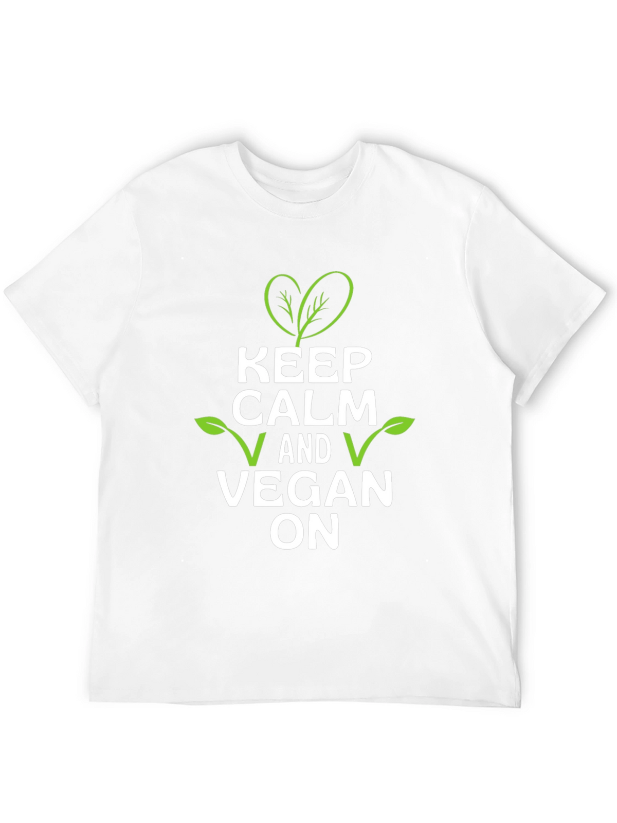 Keep Calm and Vegan On T-Shirt - Black