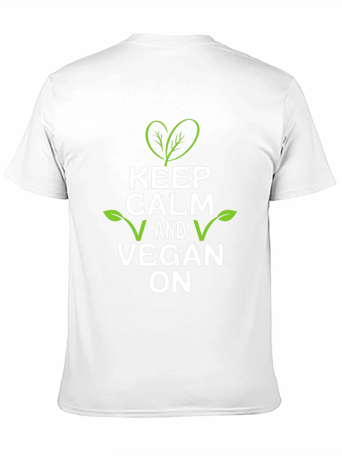 Keep Calm and Vegan On T-Shirt - Black