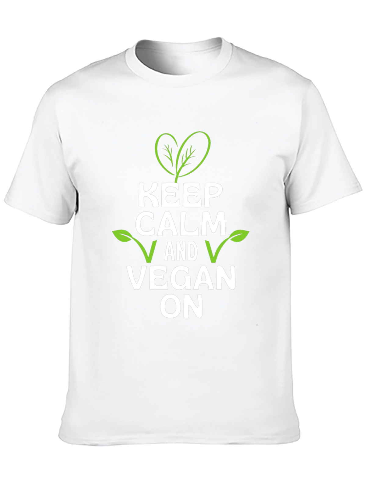 Keep Calm and Vegan On T-Shirt - Black