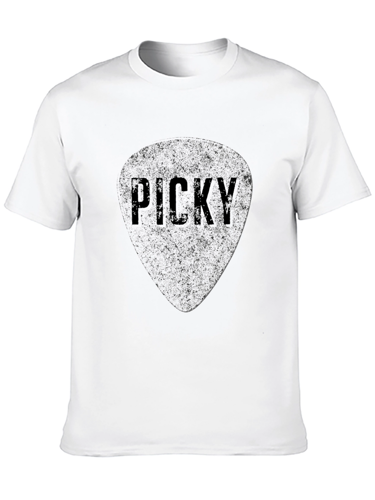 Picky Guitar Pick Graphic T-Shirt - Black