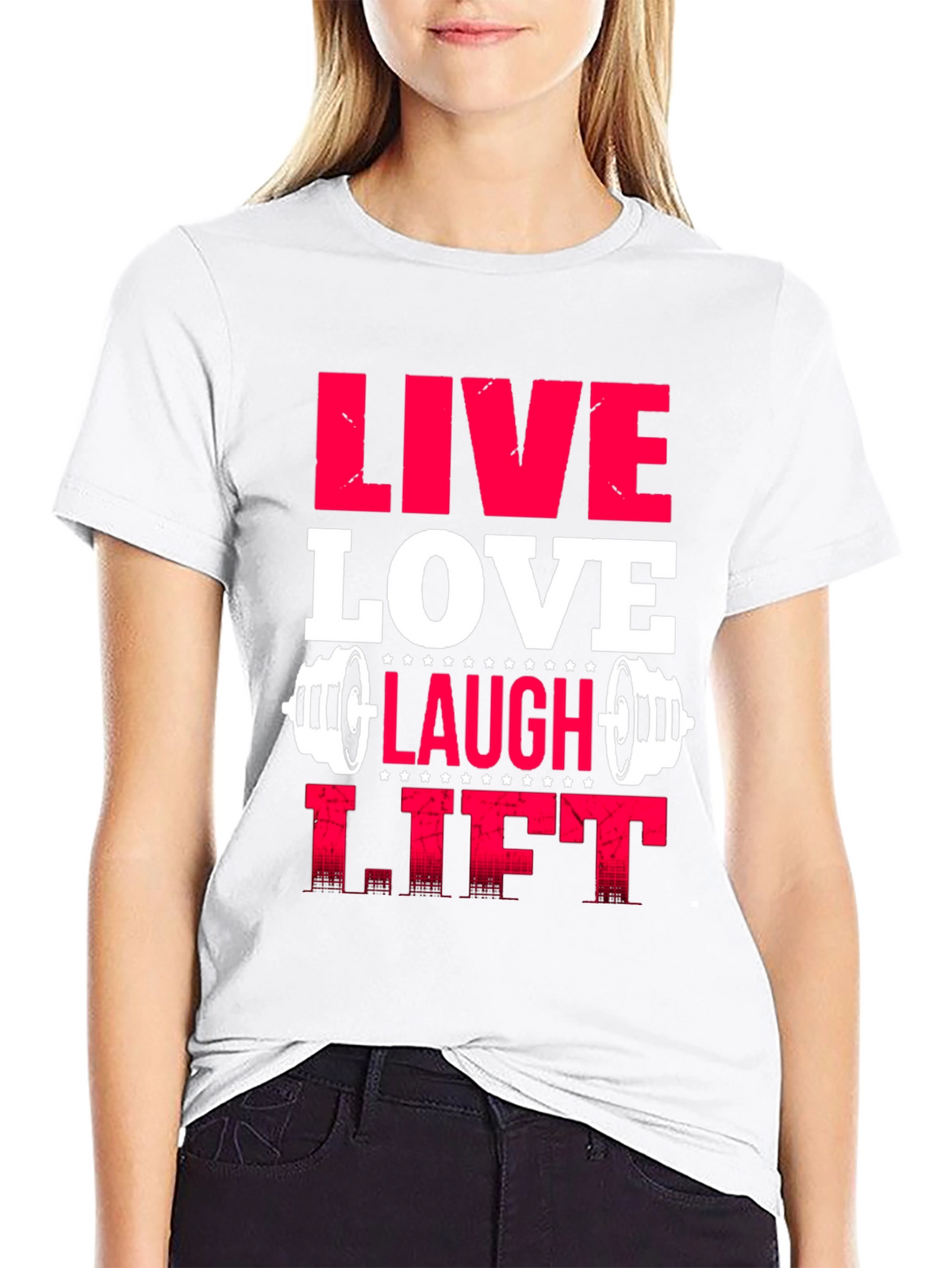 Live Love Laugh Lift Graphic Tee - Black