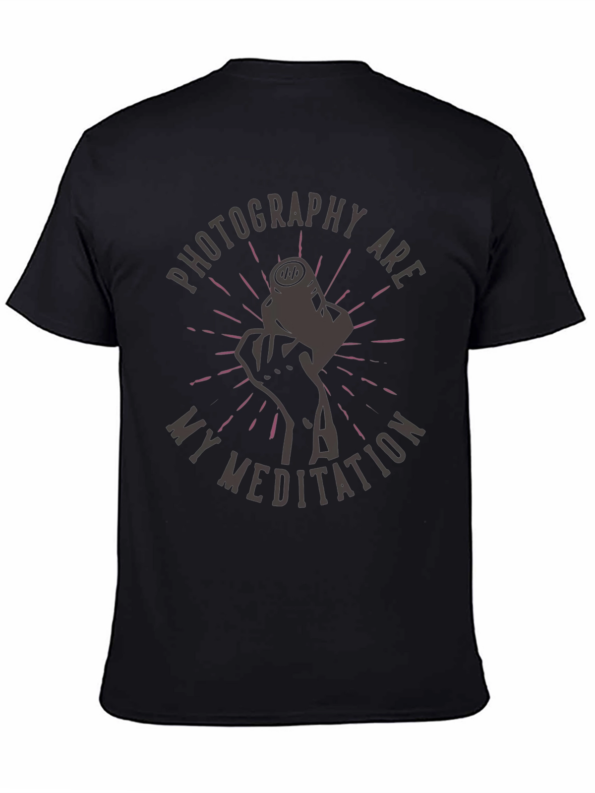 Photography Meditation Graphic Tee - Unisex Black T-Shirt