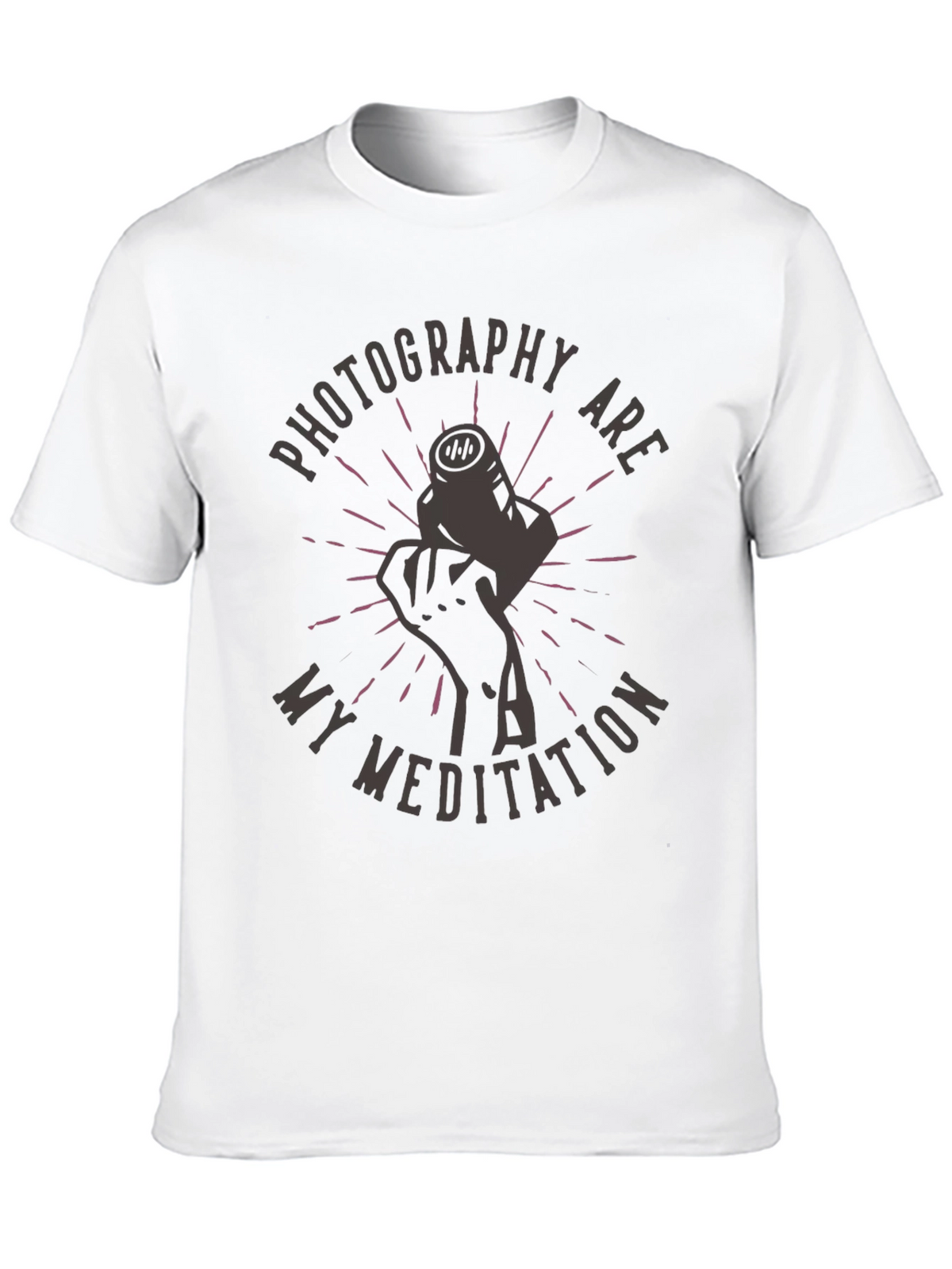 Photography Meditation Graphic Tee - Unisex Black T-Shirt