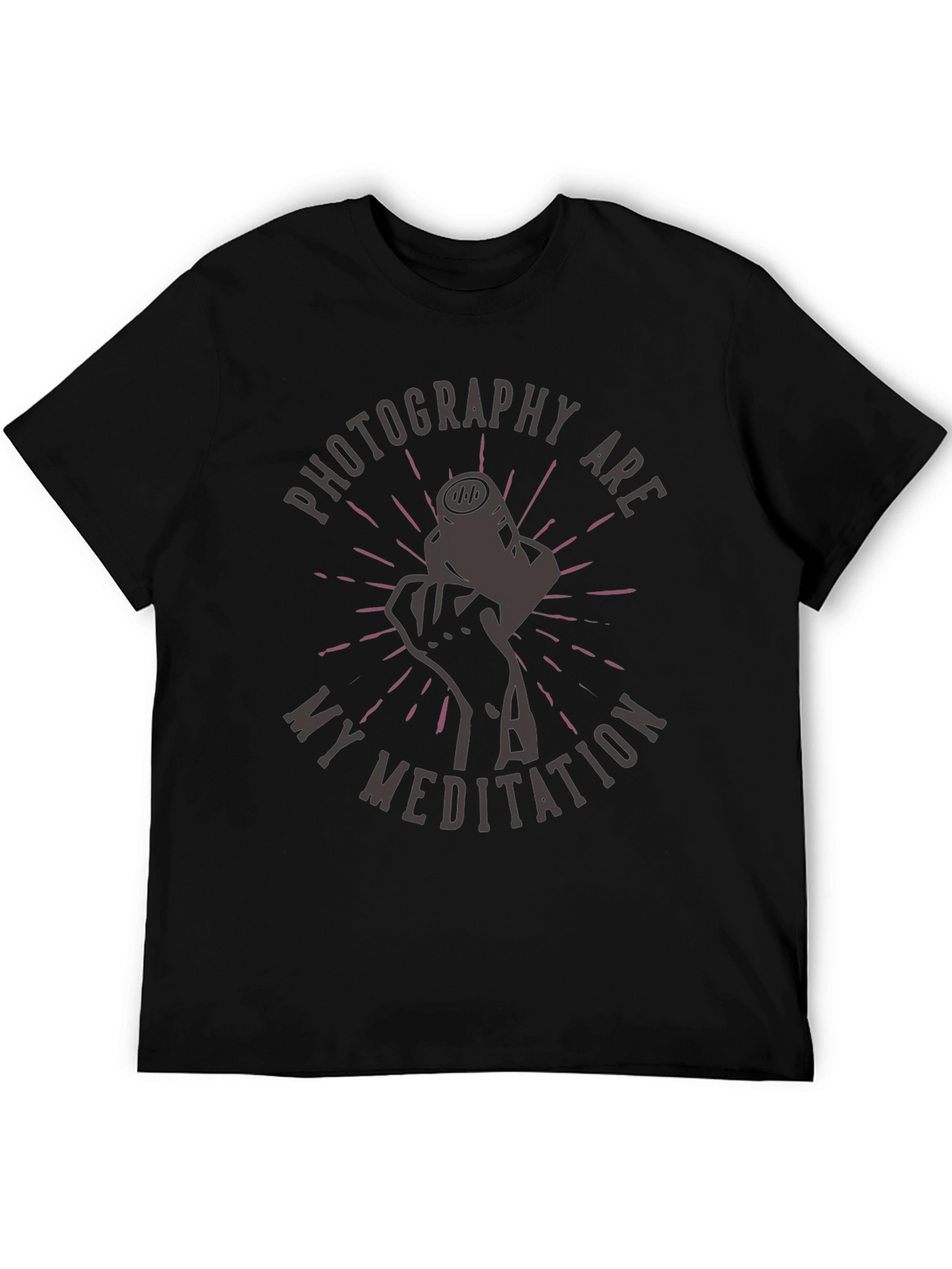 Photography Meditation Graphic Tee - Unisex Black T-Shirt