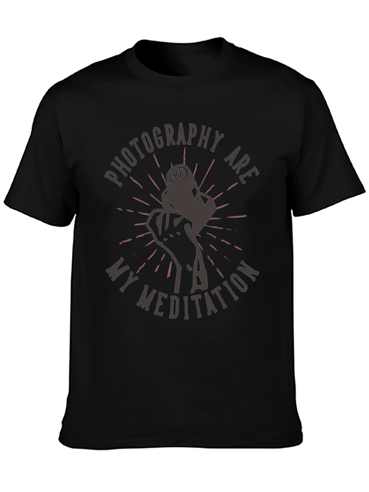 Photography Meditation Graphic Tee - Unisex Black T-Shirt