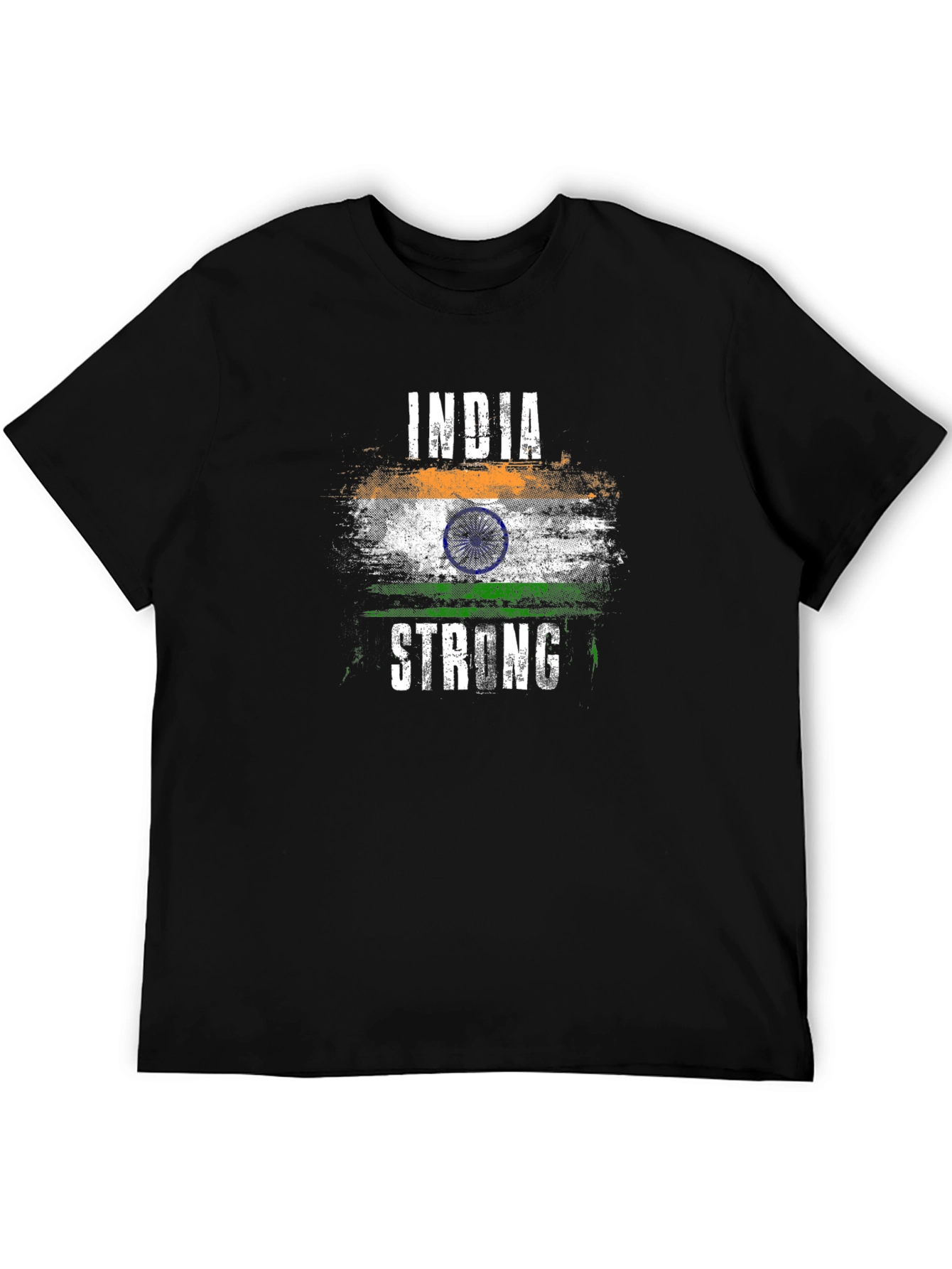 India Strong Flag T-Shirt - Patriotic Graphic Tee