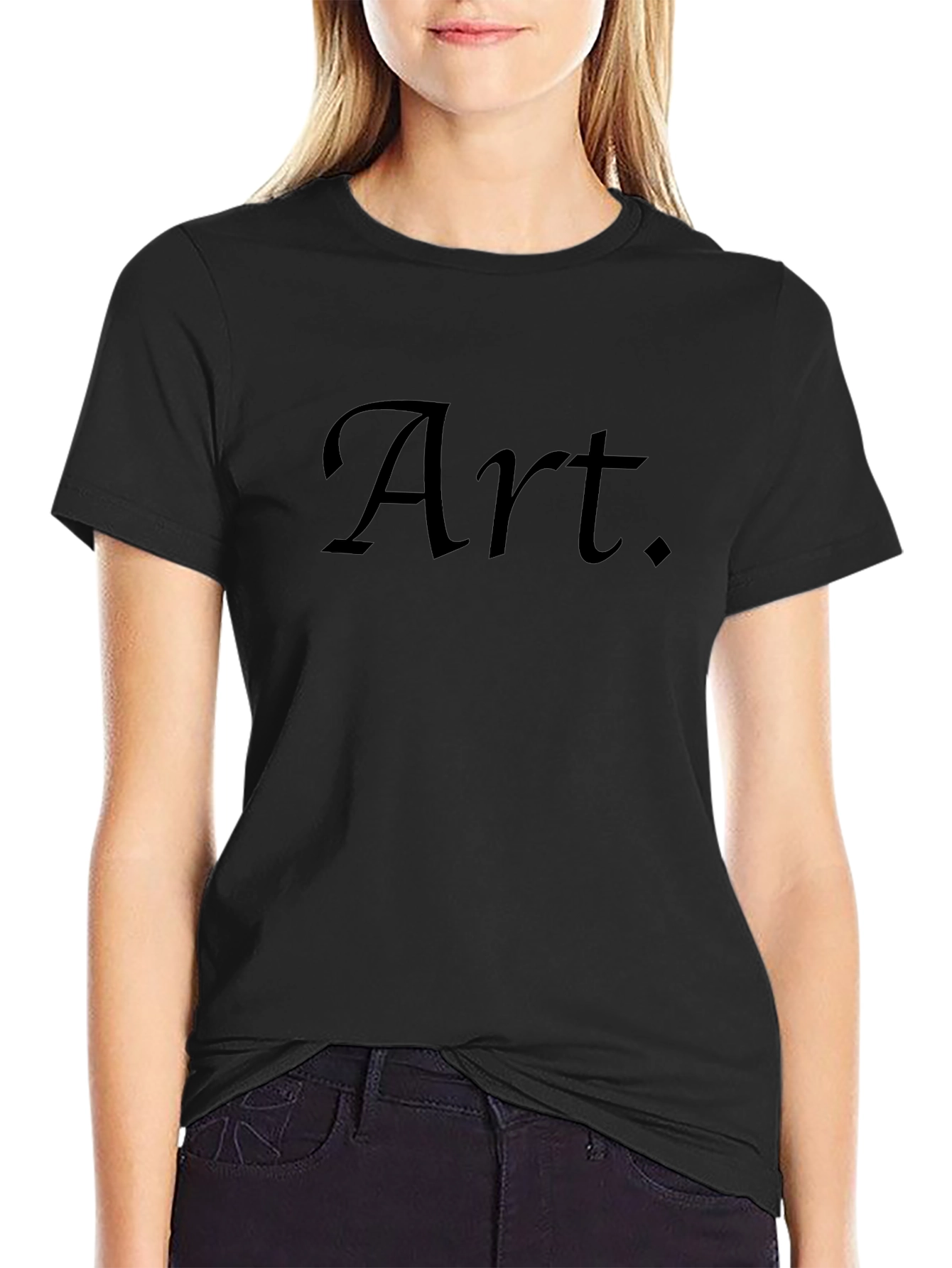 Stylish Art. Black Graphic Tee