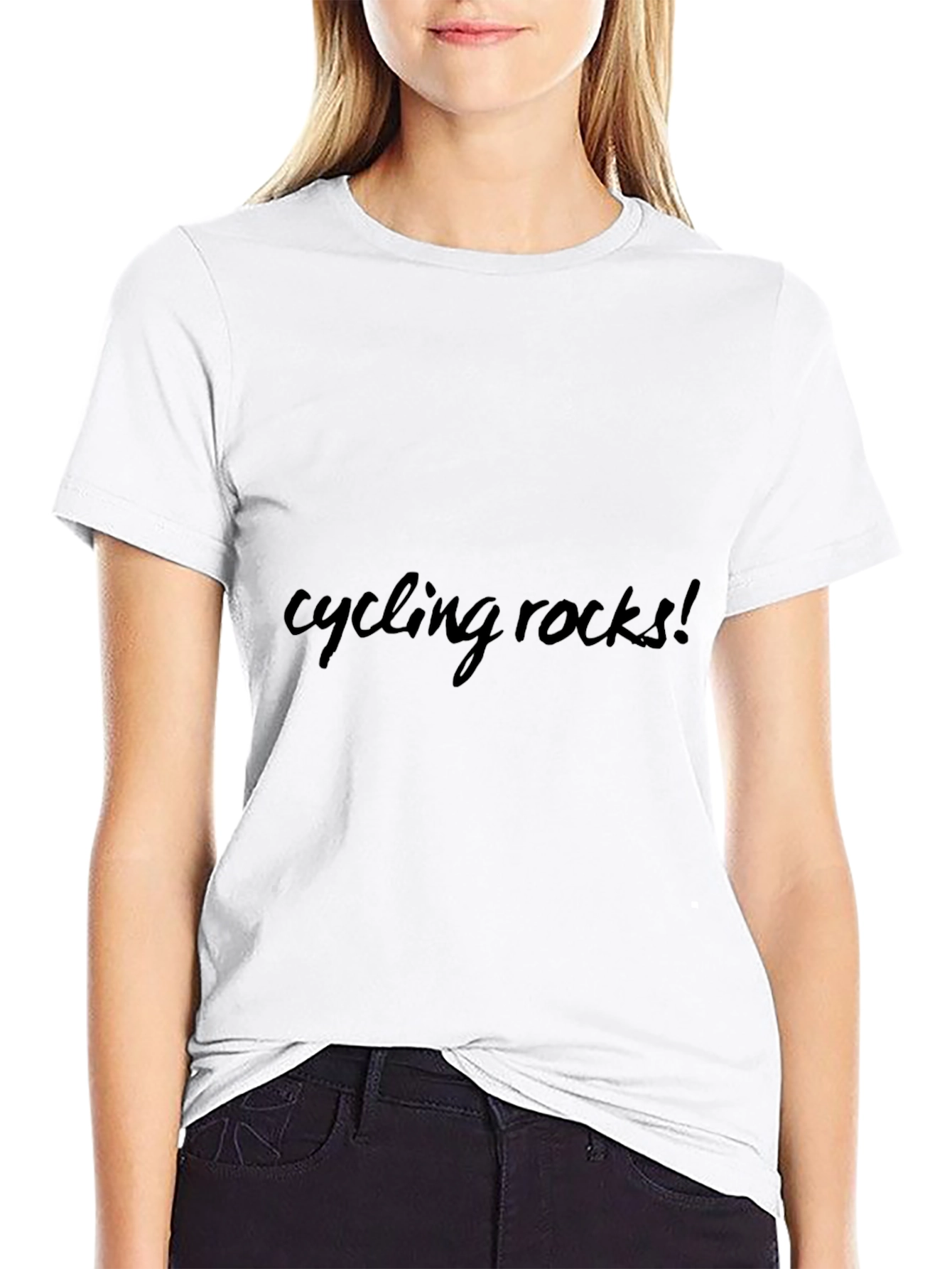 Cycling Rocks! Black Graphic Tee Shirt