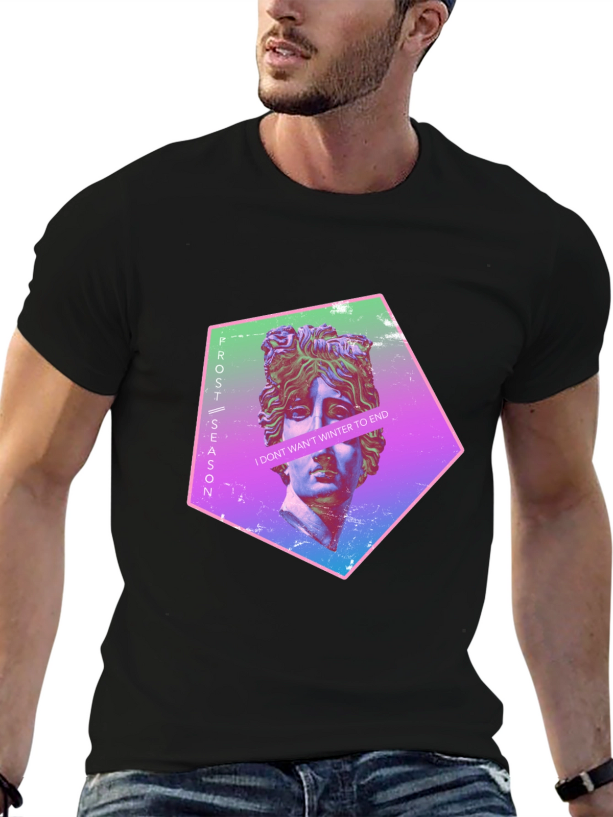 Frost Season Graphic Tee - Mens Black T-Shirt