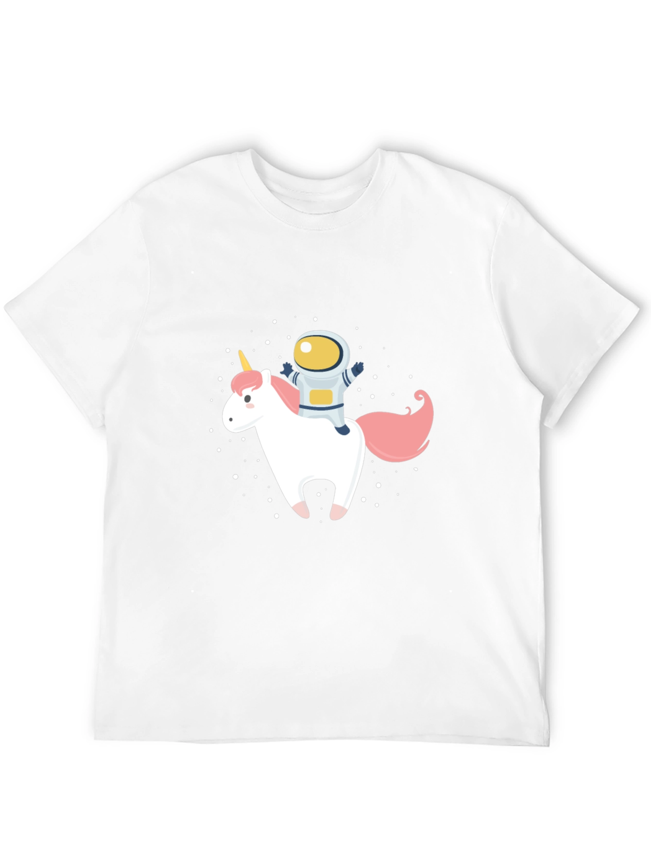 Astronaut Unicorn Graphic Black T-Shirt