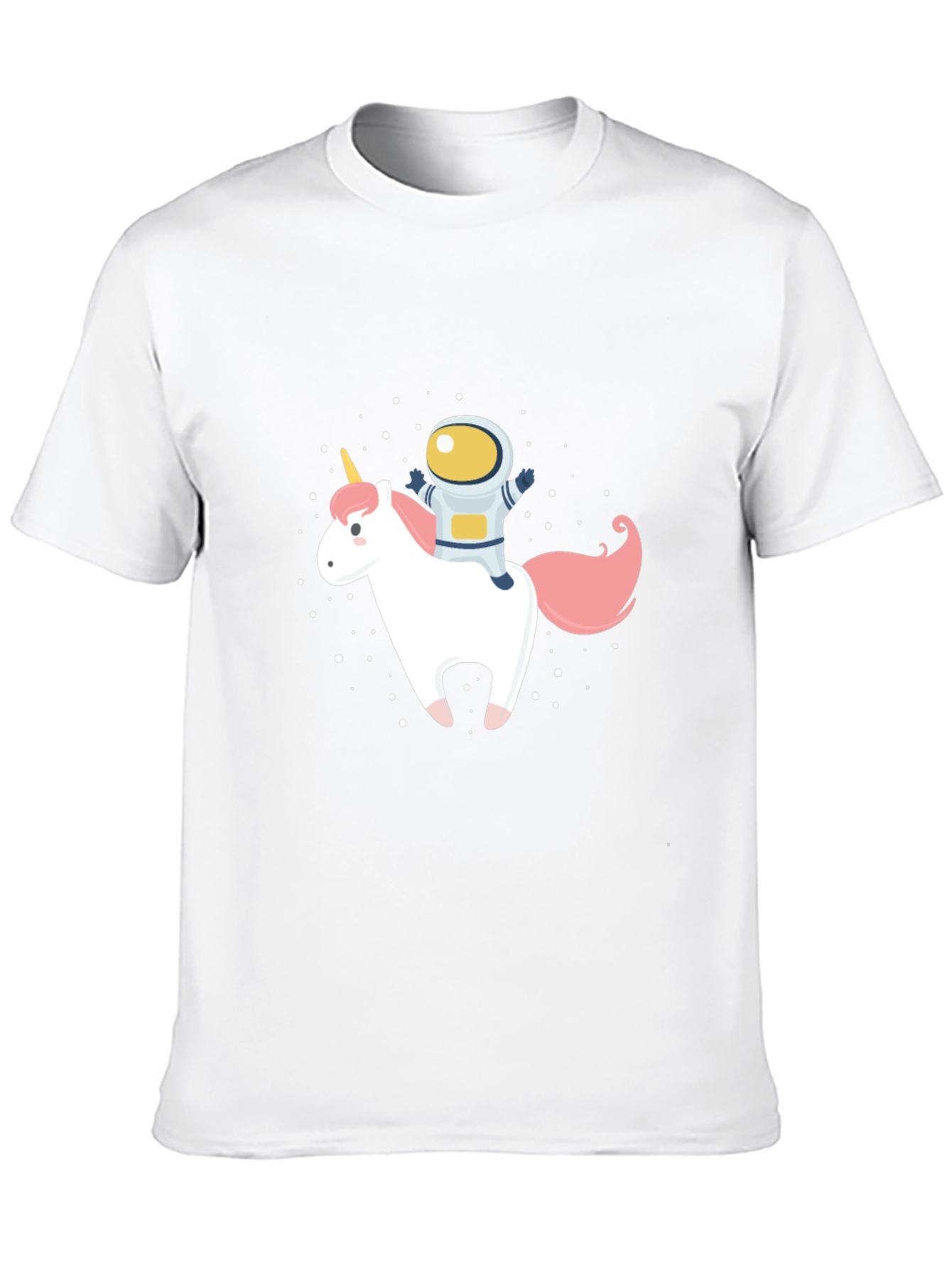 Astronaut Unicorn Graphic Black T-Shirt