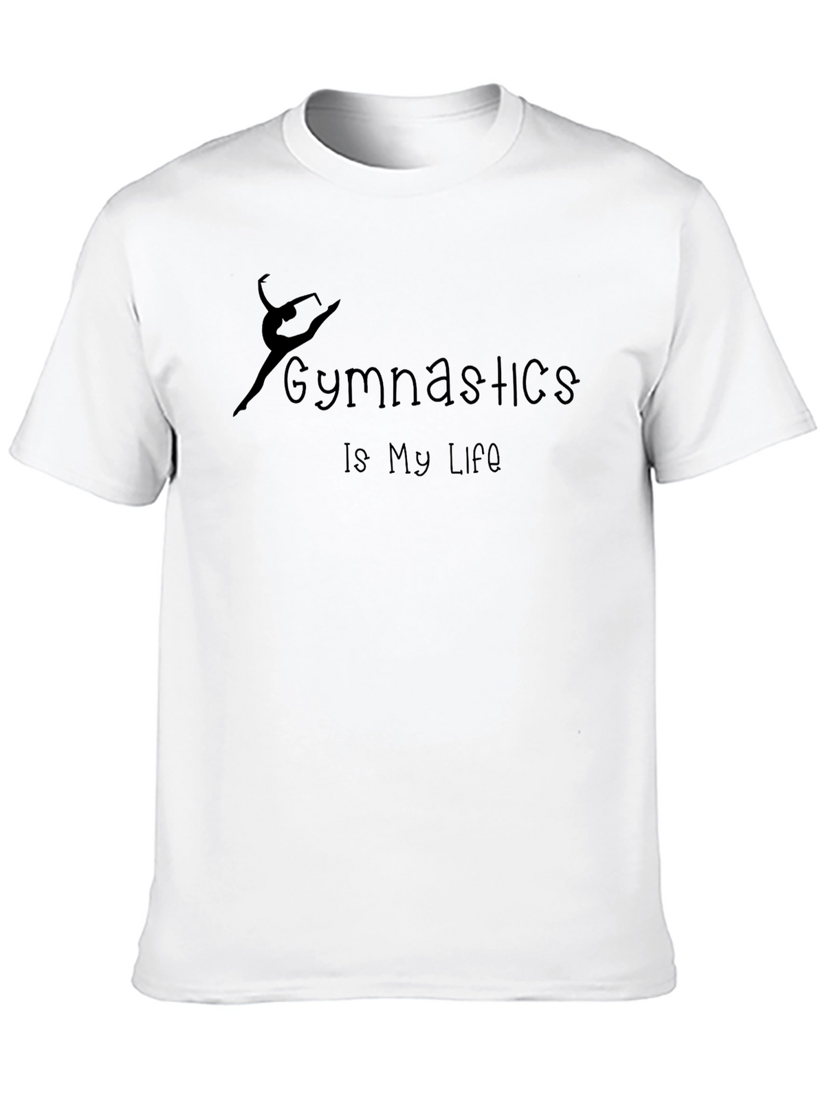 Gymnastics Is My Life Black Graphic T-Shirt