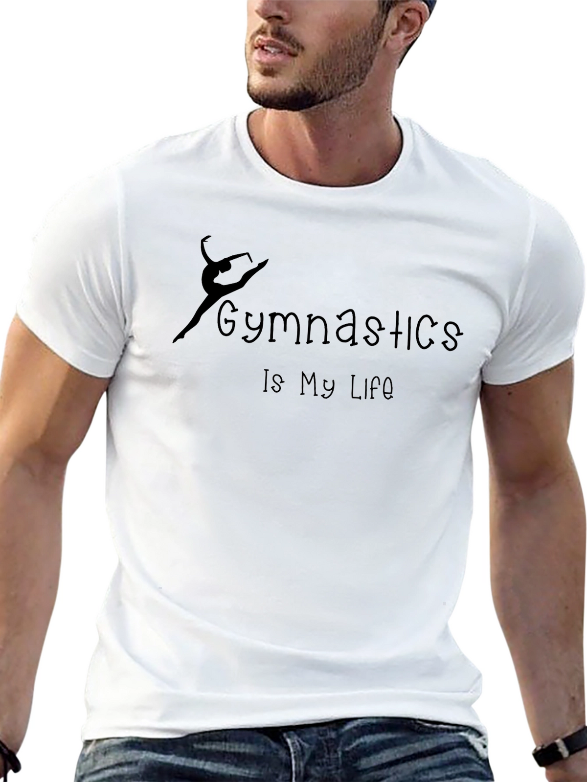Gymnastics Is My Life Black Graphic T-Shirt