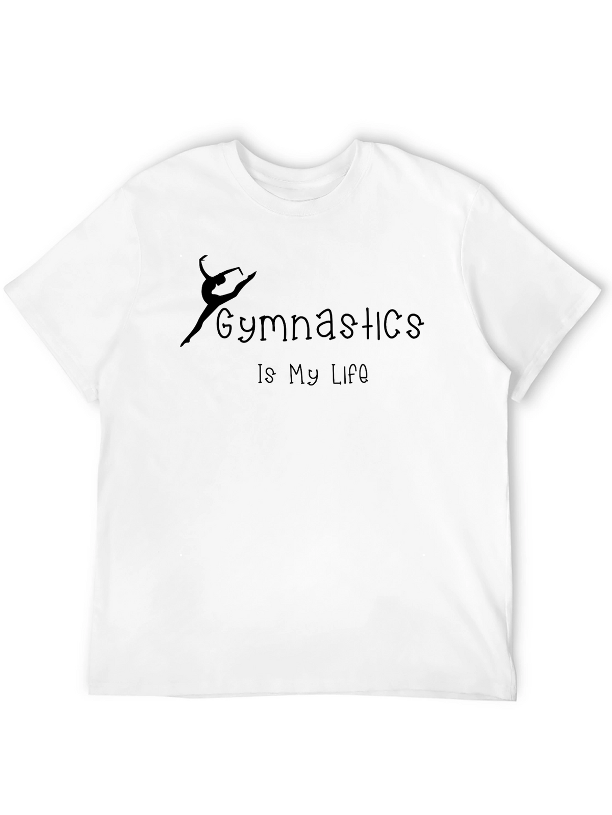 Gymnastics Is My Life Black Graphic T-Shirt