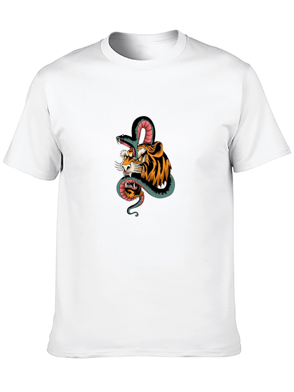 Tiger & Snake Graphic Black Tee